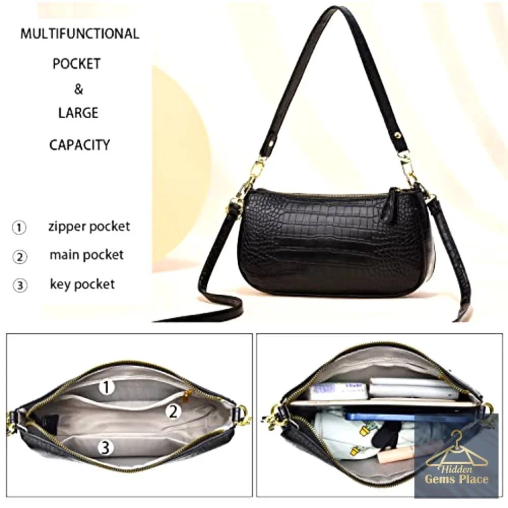 Small PU Leather Tote Crossbody Bag with Detachable Strap